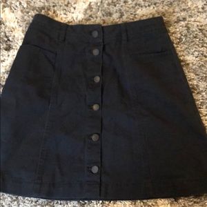 Black Denim Skirt